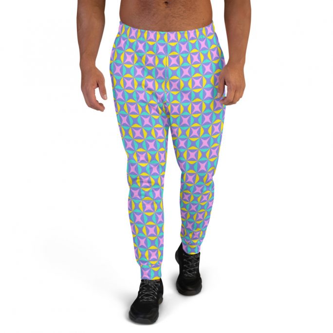 Men's Joggers - Arches and Stars Colorful Pattern